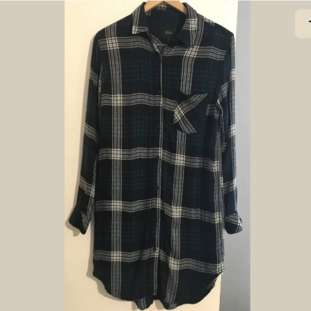 Rails "Bianca" Plaid Flannel Button Dress Small